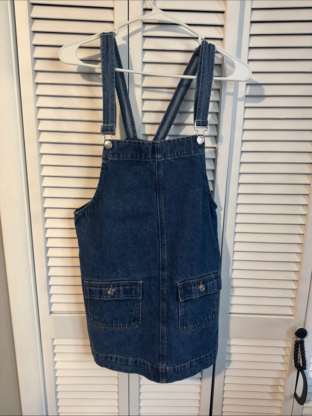 EDIKTED Overall Denim Mini Dress NWT